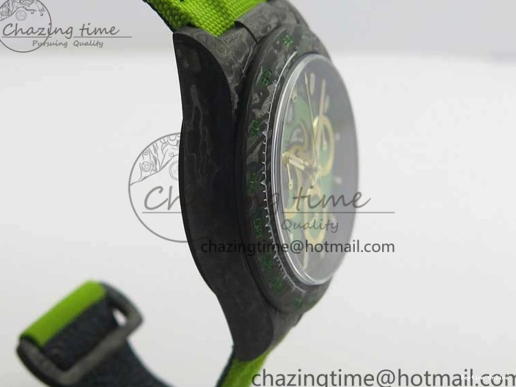 0507 Daytona DIW Carbon V2 WWF Best Edition Black Green Dial On Green Nylon Strap A UrbanChic 3110